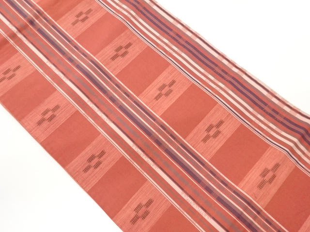 JAPANESE FUKURO OBI / WOVEN ABSTRACT CHECKERED